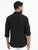 MEN'S BLACK PRINT SLIM FIT SHIRT