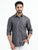 MEN'S GREY SOLID SLIM FIT SHIRT