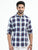 MEN'S NAVY CHECKS SLIM FIT SHIRT