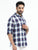 MEN'S NAVY CHECKS SLIM FIT SHIRT