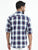 MEN'S NAVY CHECKS SLIM FIT SHIRT