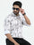 MEN'S WHITE PRINT SLIM FIT SHIRT