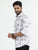 MEN'S WHITE PRINT SLIM FIT SHIRT