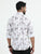 MEN'S WHITE PRINT SLIM FIT SHIRT