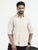 MEN'S BEIGE PRINT SLIM FIT SHIRT