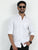 MEN'S WHITE SOLID SLIM FIT SHIRT