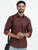 MEN'S MAROON CHECKS SLIM FIT SHIRT