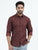 MEN'S MAROON CHECKS SLIM FIT SHIRT