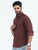 MEN'S MAROON CHECKS SLIM FIT SHIRT