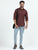 MEN'S MAROON CHECKS SLIM FIT SHIRT