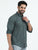 MEN'S GREEN PRINT SLIM FIT SHIRT