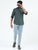 MEN'S GREEN PRINT SLIM FIT SHIRT