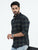 MEN'S BLACK  CHECKS SLIM FIT SHIRT