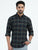 MEN'S BLACK  CHECKS SLIM FIT SHIRT