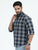 MEN'S TURQUOISE CHECKS SLIM FIT SHIRT