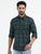 MEN'S GREEN CHECKS SLIM FIT SHIRT