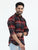 MEN'S RED CHECKS SLIM FIT SHIRT