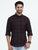 MEN'S BURGUNDY CHECKS  SLIM FIT SHIRT