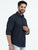 MEN'S NAVY SOLID SLIM FIT SHIRT