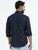 MEN'S NAVY SOLID SLIM FIT SHIRT