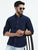 MEN'S BLUE SOLID SLIM FIT DENIM SHIRT