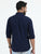 MEN'S BLUE SOLID SLIM FIT DENIM SHIRT