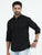 MEN'S BLACK SOLID SLIM FIT SHIRT