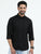 MEN'S BLACK SOLID SLIM FIT SHIRT