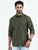 MEN'S GREEN PLAIN SLIM FIT SHIRT