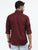 MEN'S MAROON SOLID SLIM FIT SHIRT