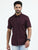 MEN'S PURPLE  SOLID SLIM FIT SHIRT