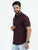 MEN'S PURPLE  SOLID SLIM FIT SHIRT