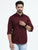 MEN'S MAROON SOLID SLIM FIT SHIRT