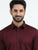 MEN'S MAROON SOLID SLIM FIT SHIRT