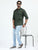 MEN'S BOTTLE GREEN SOLID SLIM FIT SHIRT