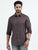 MEN'S MAROON PRINT SLIM FIT SHIRT