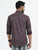 MEN'S MAROON PRINT SLIM FIT SHIRT