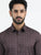 MEN'S MAROON PRINT SLIM FIT SHIRT