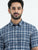 MEN'S INK BLUE CHECKS SLIM FIT SHIRT