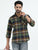 MEN'S GREEN CHECKS SLIM FIT SHIRT