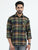 MEN'S GREEN CHECKS SLIM FIT SHIRT