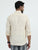 MEN'S CREAM PRINTED  SLIM FIT SHIRT