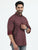 MEN'S MAROON PRINT SLIM FIT SHIRT