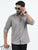 MEN'S MID GREY SOLID SLIM FIT SHIRT