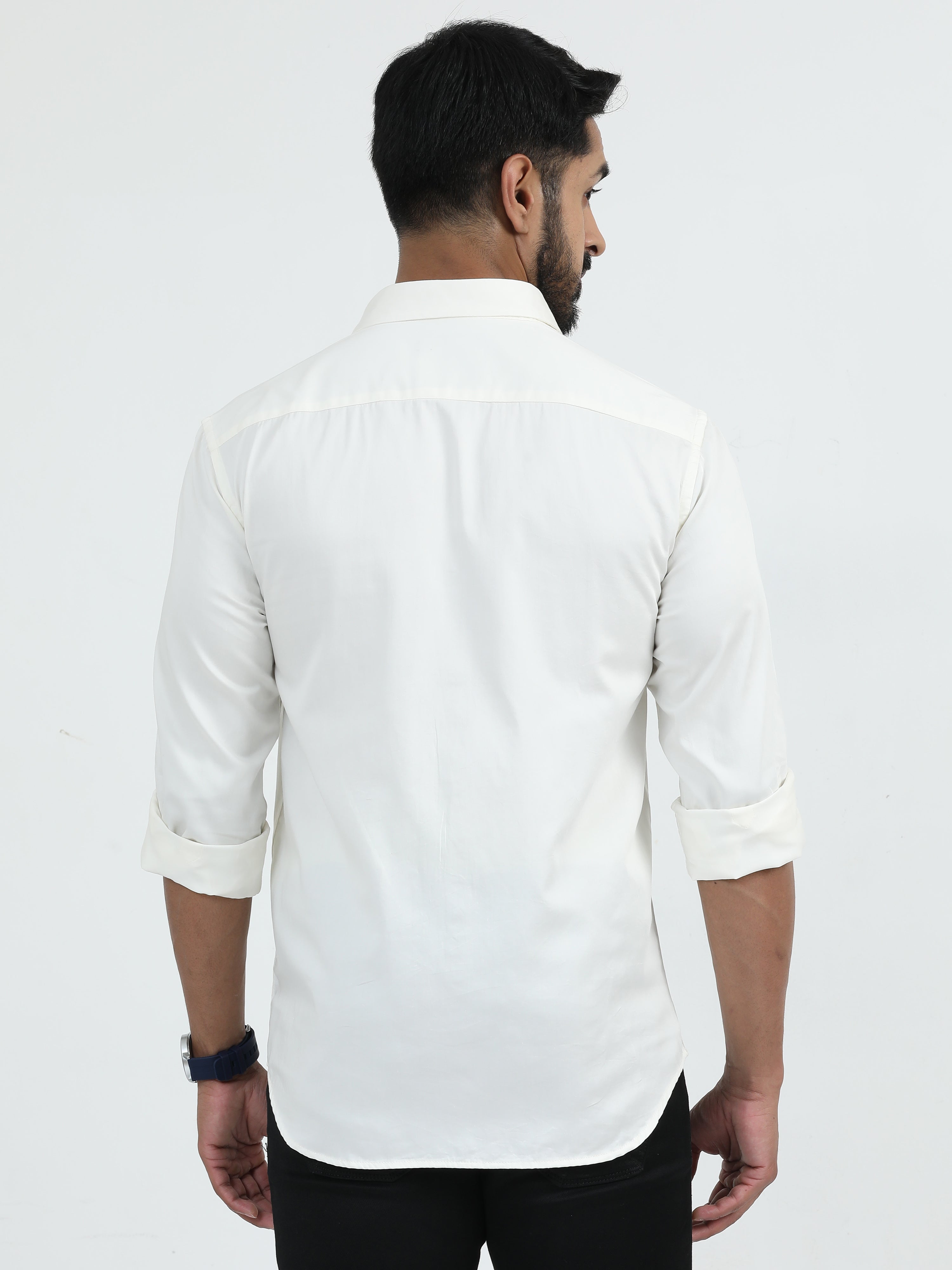 MEN'S FAWN SOLID SLIM FIT SHIRT