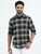 MEN'S GREEN INDIGO CHECKS SLIM FIT SHIRT