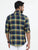 MEN'S GREEN INDIGO CHECKS SLIM FIT SHIRT