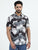 MEN'S BLACK PRINT SLIM FIT SHIRT