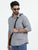 MEN'S GREY PRINT SLIM FIT SHIRT