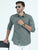 MEN'S GREEN PRINT SLIM FIT SHIRT